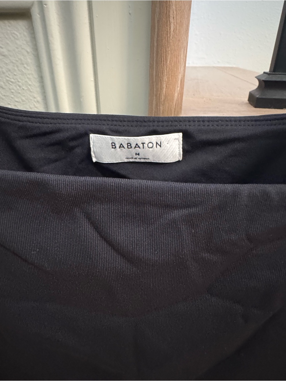 Aritzia BabatonBlack Long-Sleeve Square Neck Bodysuit - Picture 4 of 7